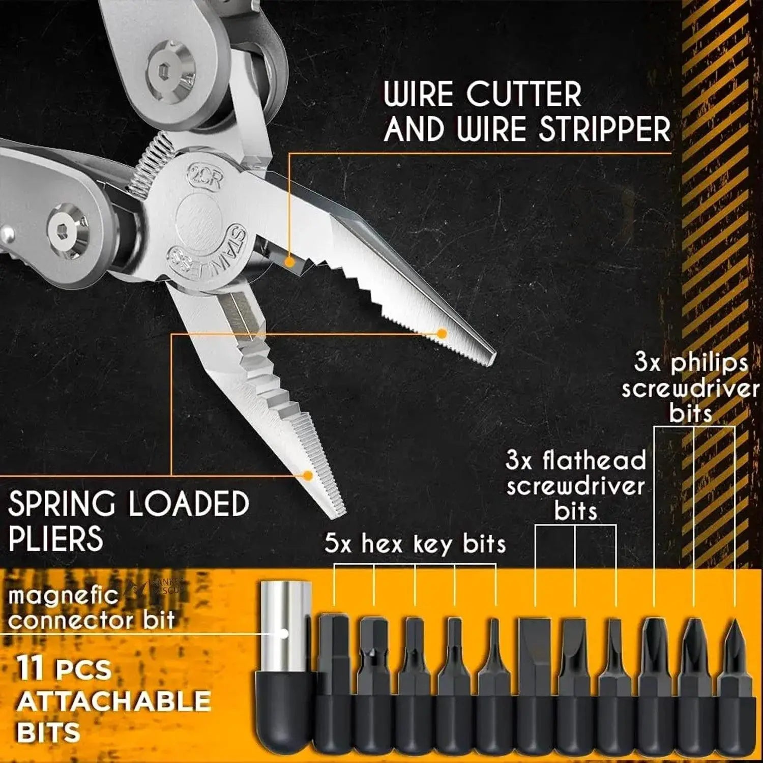 Adventure Gear Multitool Pocket Plier Army Knife Companion