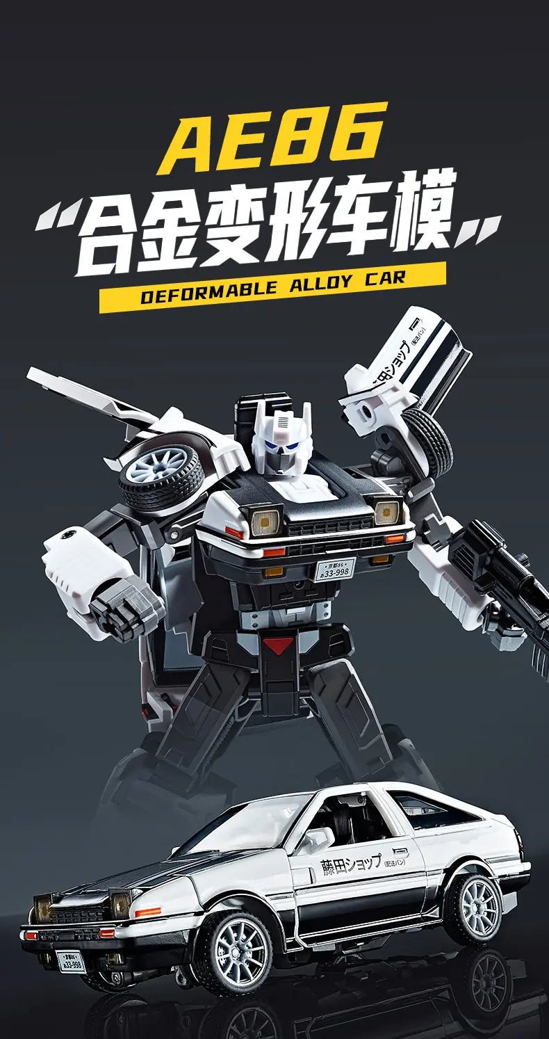 AE86 Deformed Alloy Car Model Robot 19.5cm Action Figure for Adult Collectors