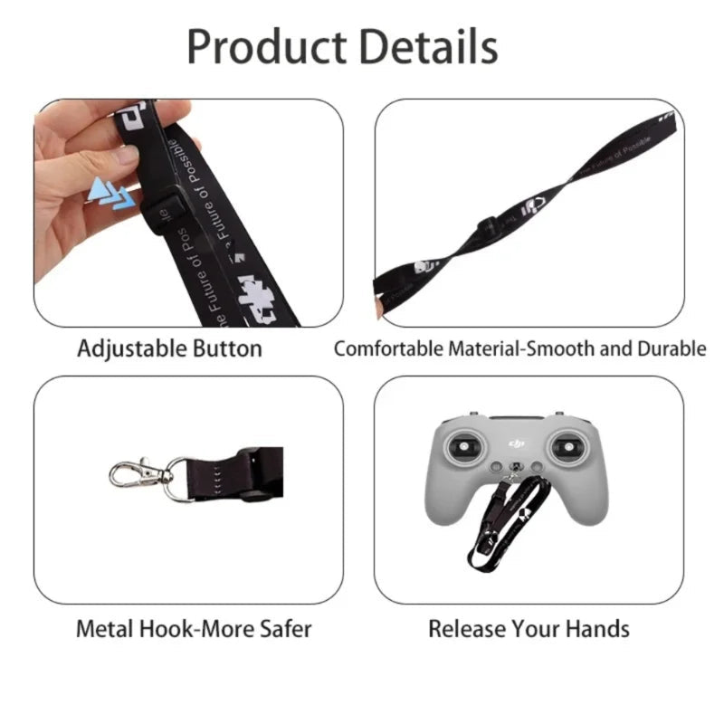 AeroFlex Adjustable Transmitter Neck Strap Belt For FPV - Secure Easy Access Now