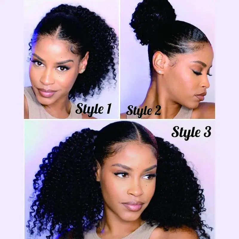 Afro Kinks Remy Human Hair Clip In Extensions For 4B 4C