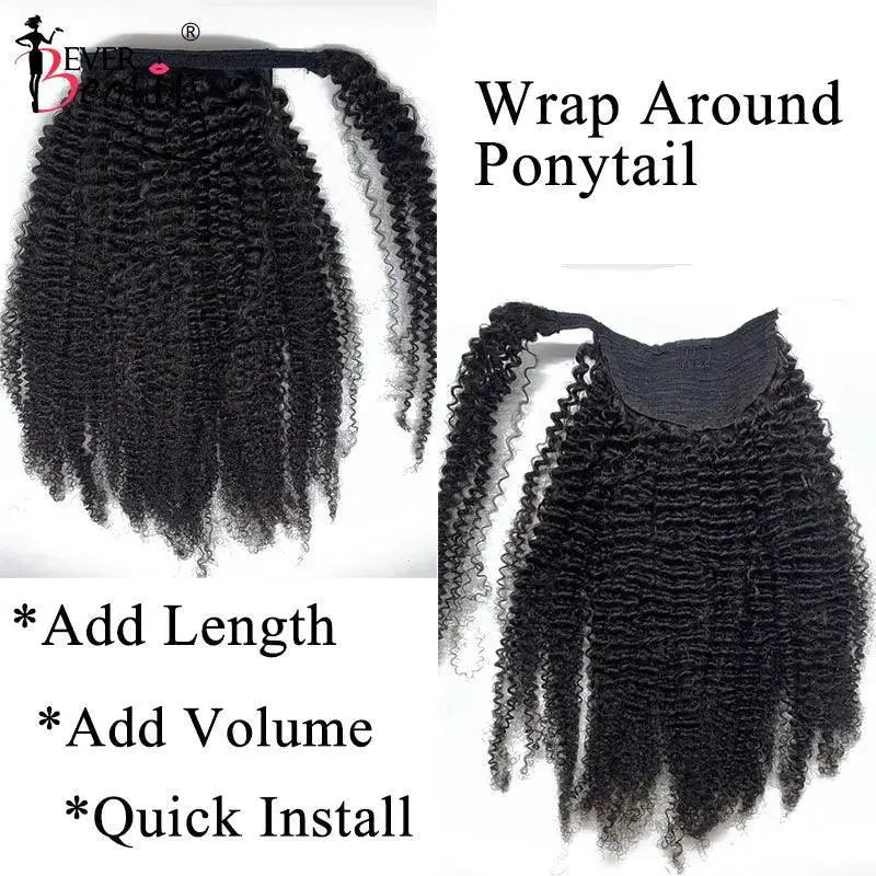 Afro Kinky Curly Remy Clip In Hairpiece For Easy Styling