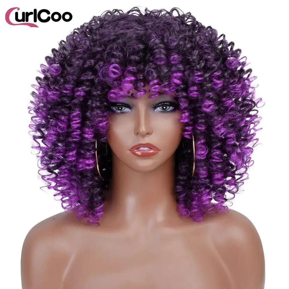 Heat Safe Afro Kinky Wig for Black Women — T1B-350R
