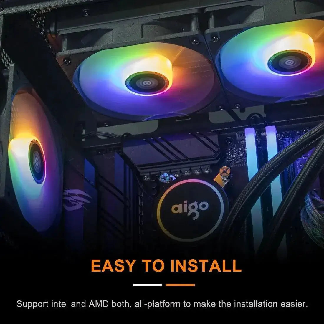 Aigo Acse Liquid Cpu Cooler Rgb Heatsink Cooling System