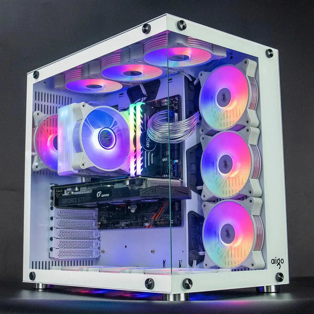 Aigo AR12 RGB Fan Kit Three 120mm Fans With Lighting