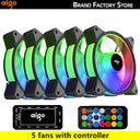 Aigo AR12 RGB PC Case Fan Upgrade Cooling with Colorful Lights