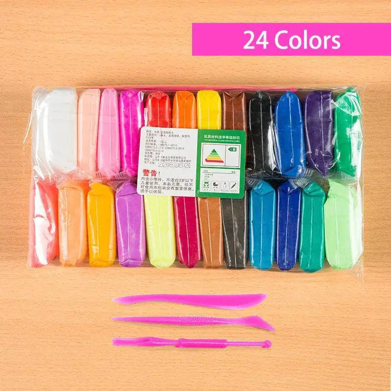 Air Dry Plasticine Clay for Kids Educational Toy 24 Colors