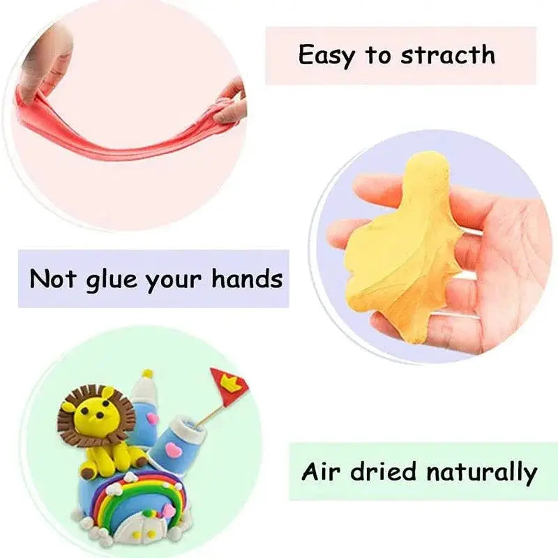 Air Dry Plasticine Clay for Kids Educational Toy 24 Colors