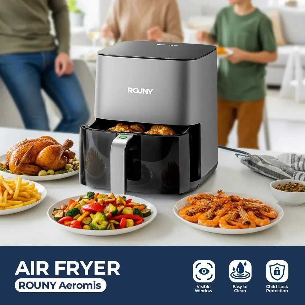 Air Fryer Stainless steel. 5L Air Fryer Elite - OurLum.com
