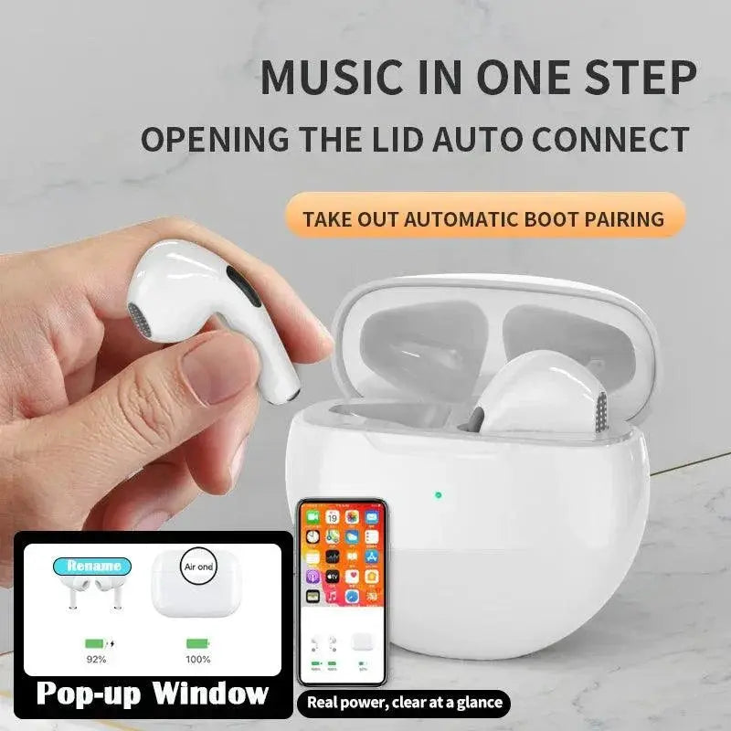 Air Pro6 TWS Wireless Earbuds Waterproof Touch Control Audio