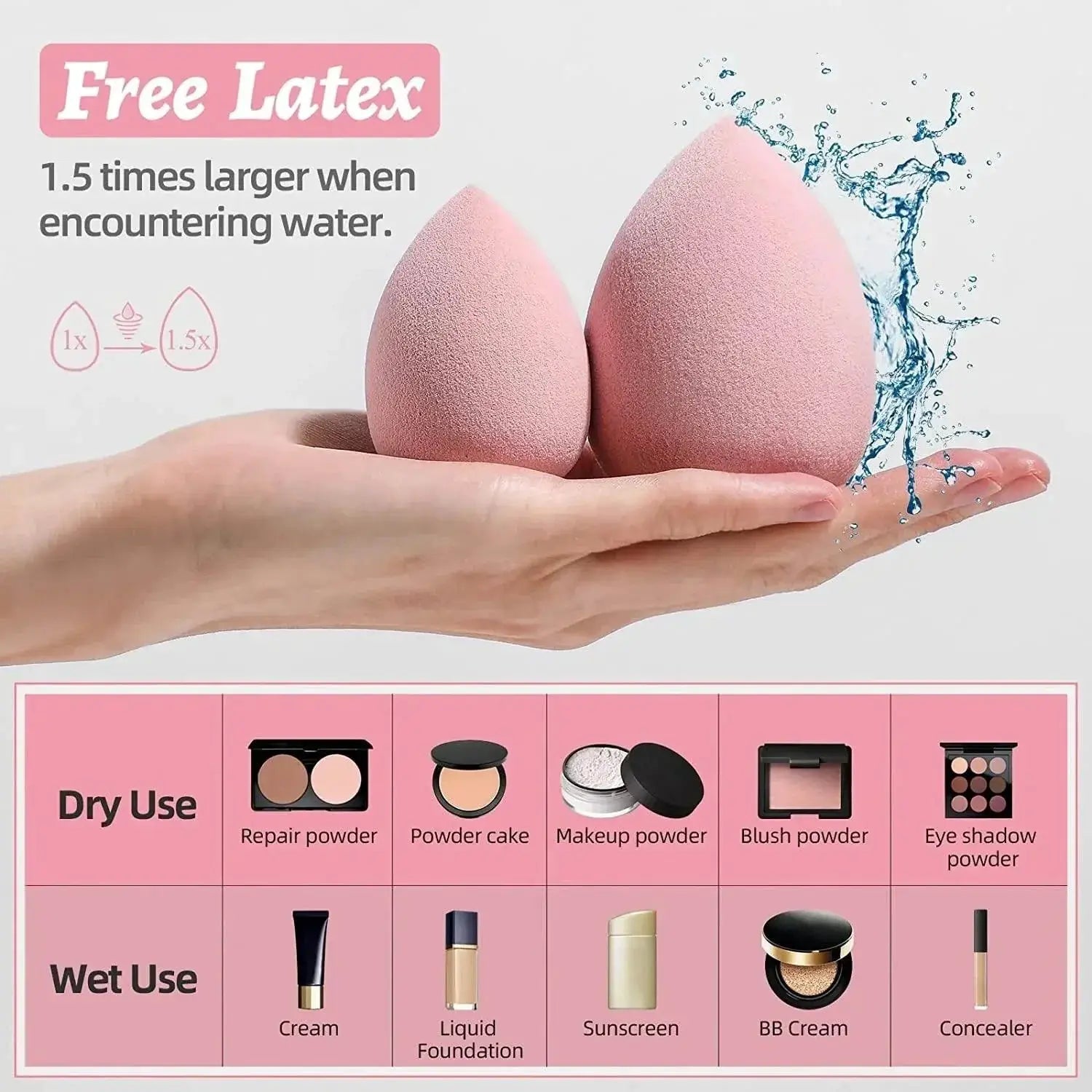 Airbrushed Beauty Luxury Makeup Sponge Set 7 Piece Flawless