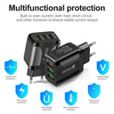 Rapid Charging LED Light EU Plug USB Adapter Versatile Fast Charger