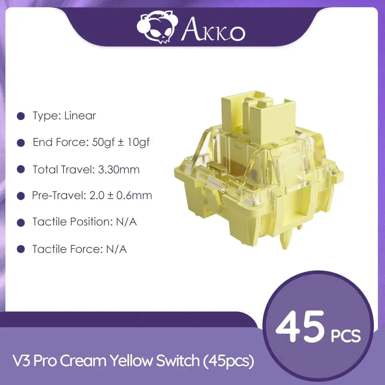 Akko V3 Pro Cream Yellow Switch Keyboards Enhanced Precision