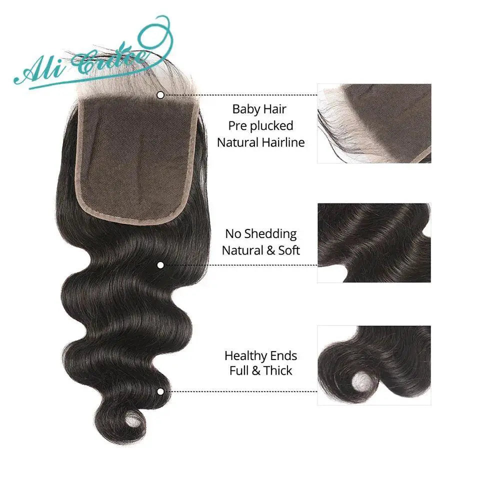 Ali Grace Body Wave HD Lace Closure Natural Sheen Finish