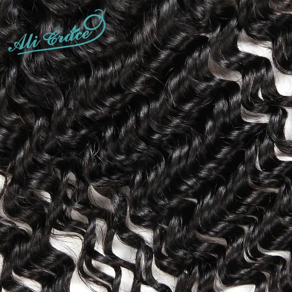 Ali Grace Deep Wave Lace Front Closure 100 Percent Remy Hair
