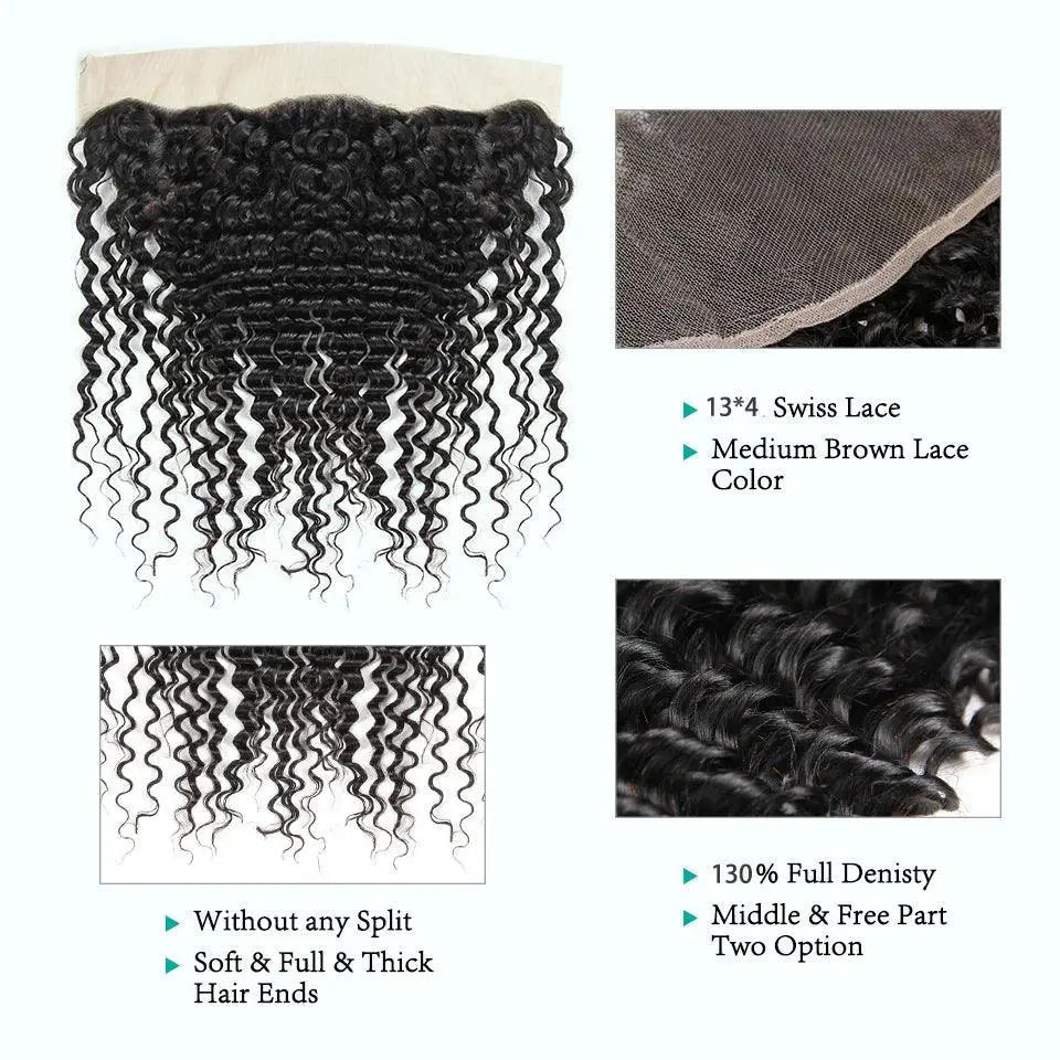 Ali Grace Deep Wave Lace Front Closure 100 Percent Remy Hair