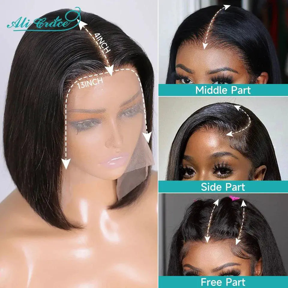 Ali Grace Short Bob Lace Front Human Hair Wig Remy Bob