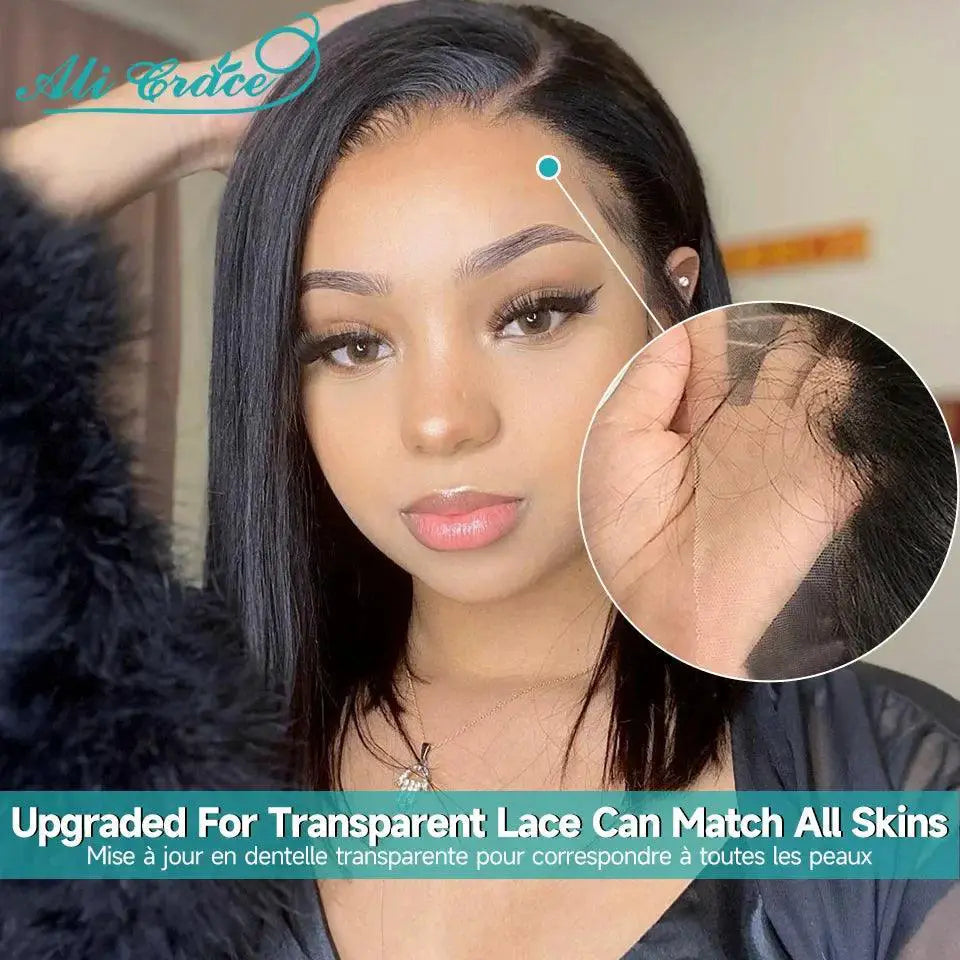 Ali Grace Short Bob Lace Front Human Hair Wig Remy Bob