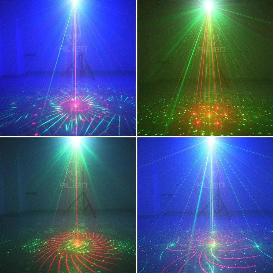 Alien RGB LED Strobe Laser Projector Portable Party Lighting