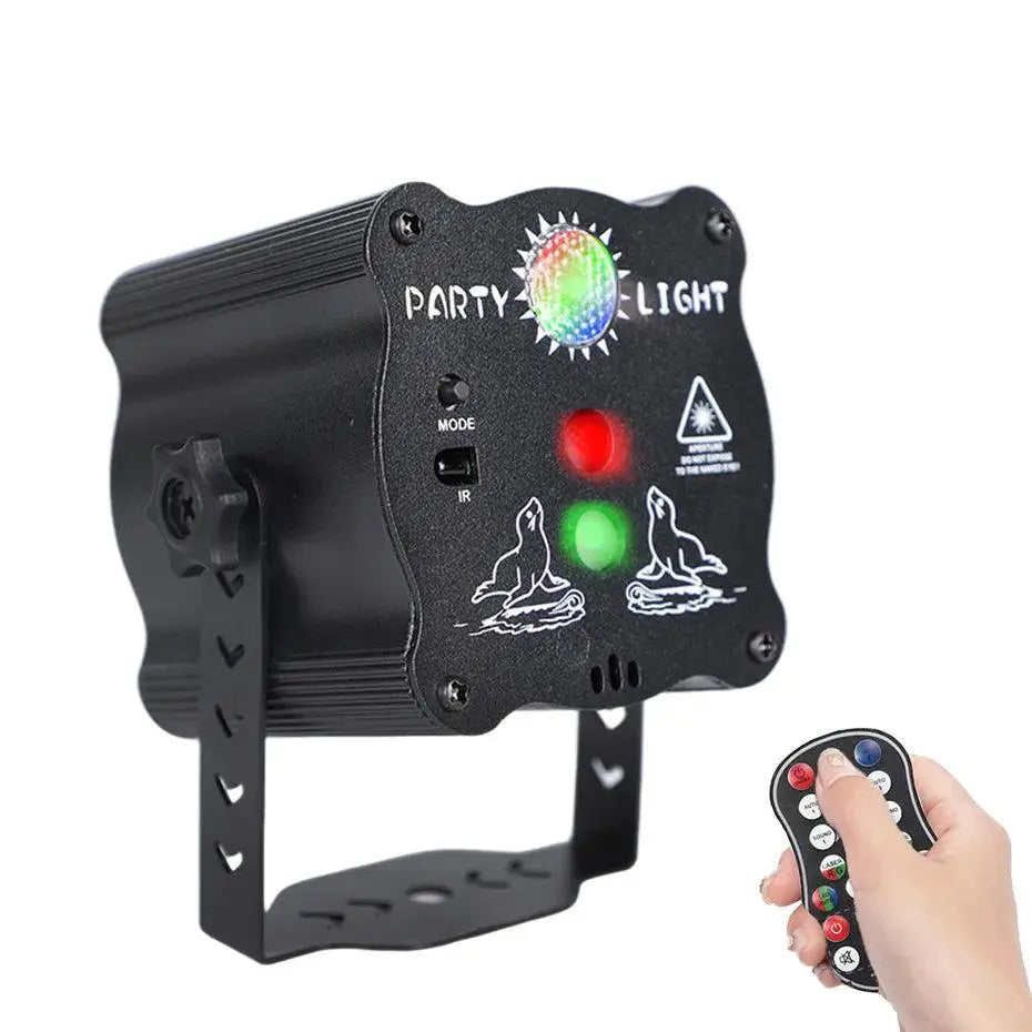 Alien RGB LED Strobe Laser Projector Portable Party Lighting