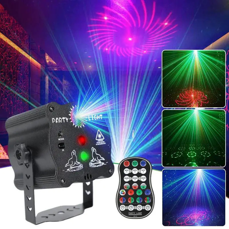 Alien RGB LED Strobe Laser Projector Portable Party Lighting