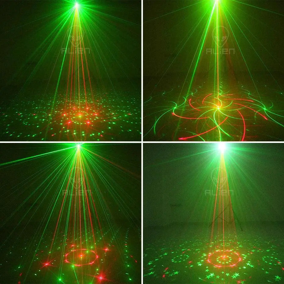 Alien RGB LED Strobe Laser Projector Portable Party Lighting