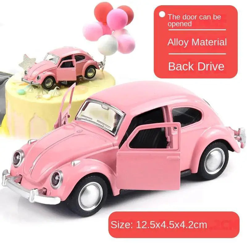 Alloy Beetle Vintage Car Model Toy With Opening Doors