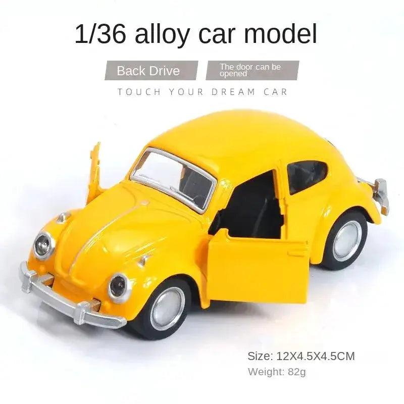 Alloy Beetle Vintage Car Model Toy With Opening Doors
