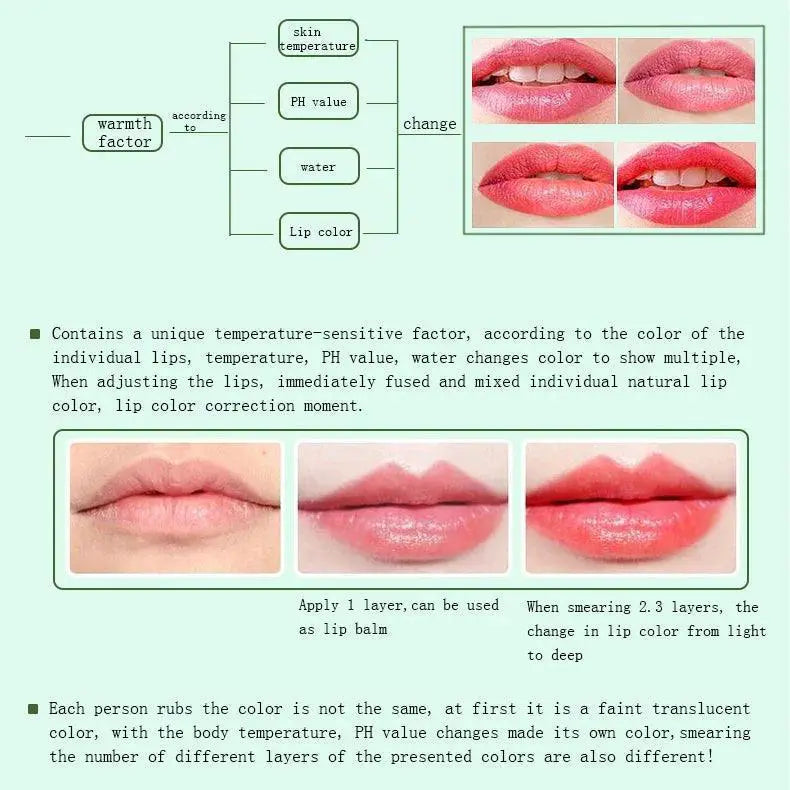 Aloe Vera Color Changing Lipstick Hydrating Lip Color