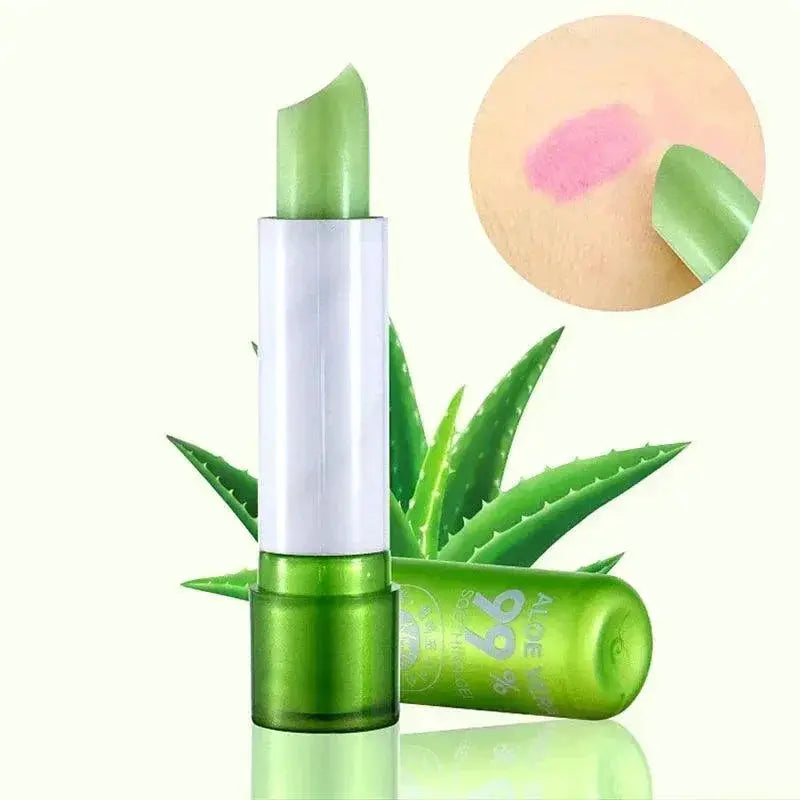Aloe Vera Lip Balm Hydrating Color Adaptive Anti Aging
