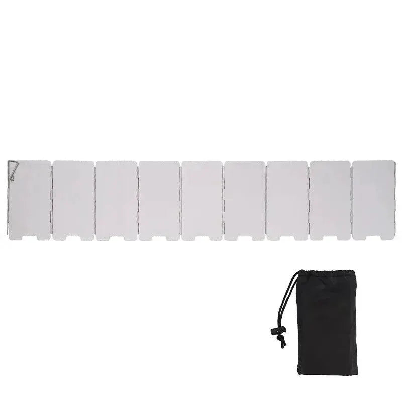 Aluminum 9 Plate Portable Windshield For Camping Stove