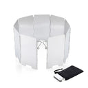 Aluminum 9-Plate Portable Windshield for Camping Stove