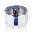 Aluminum 9-Plate Portable Windshield for Camping Stove