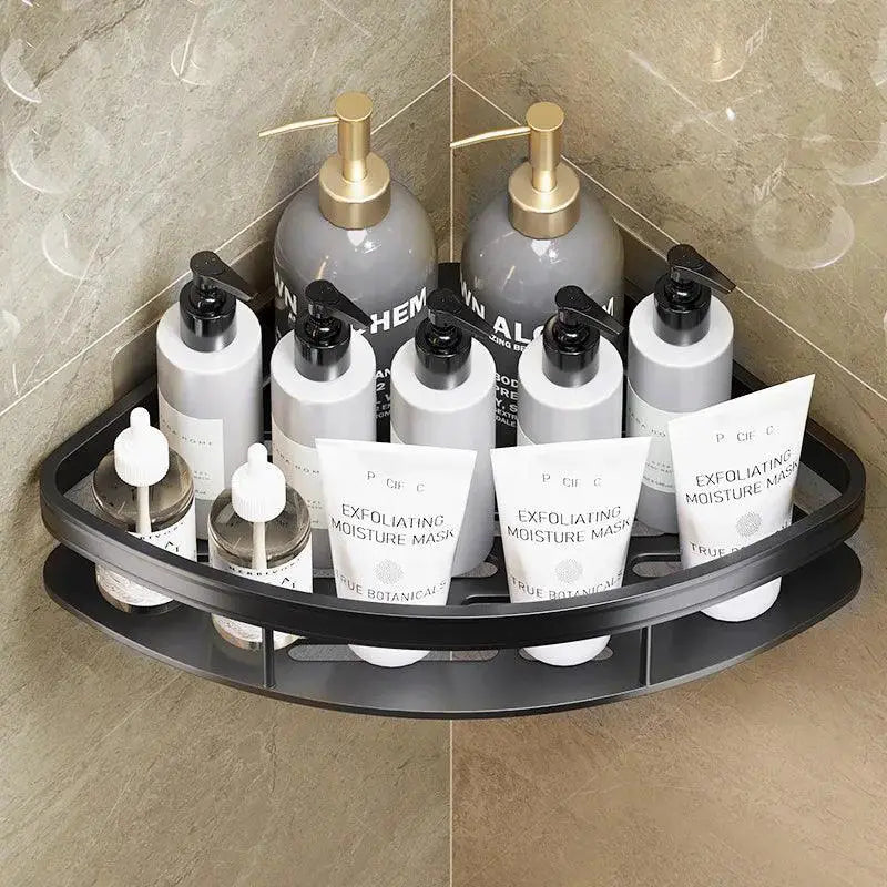 Aluminum Alloy Bathroom Shower Organizer Dual Tier Design