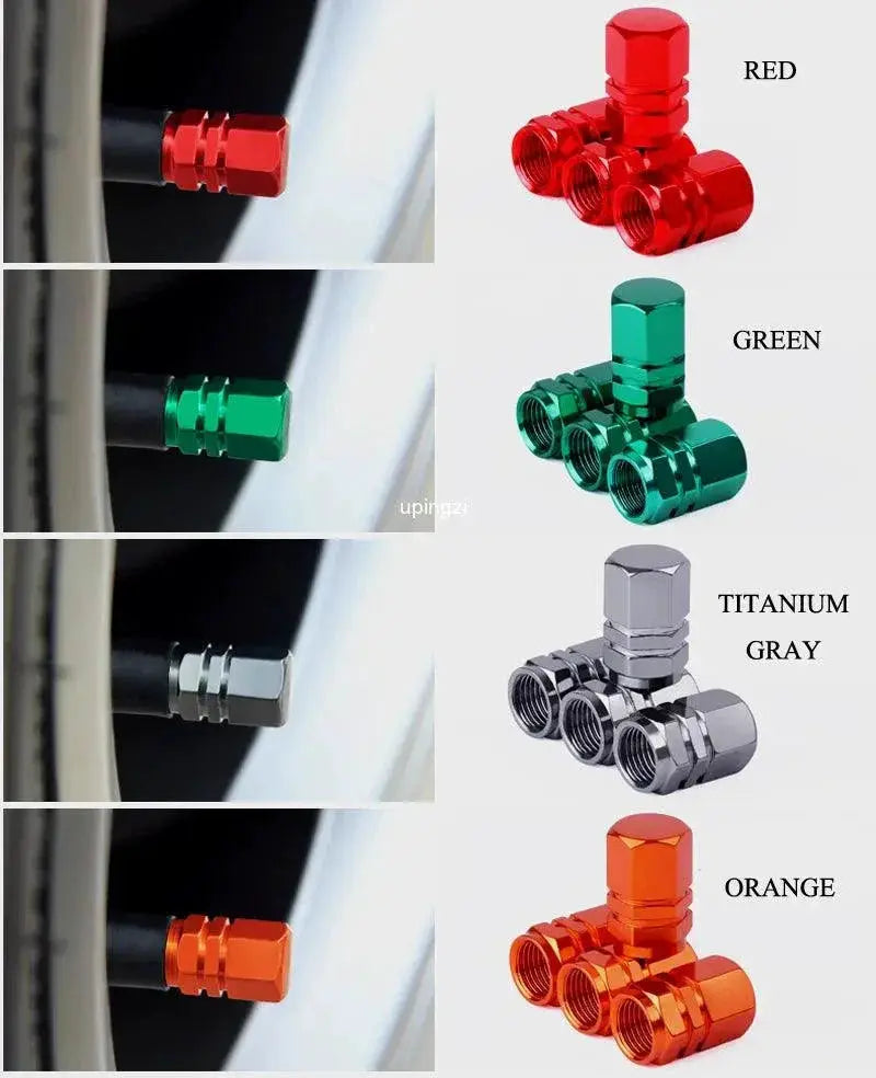 Aluminum Alloy Valve Caps For Tire Protection And Style