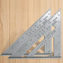 Aluminum Alloy Woodworking Triangle Ruler Precision Tool 7 Inch