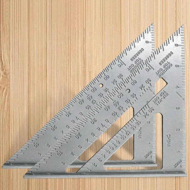 Aluminum Alloy Woodworking Triangle Ruler 7 Inch Tool
