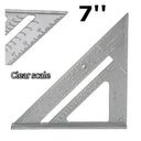 Aluminum Alloy Woodworking Triangle Ruler Precision Tool 7 Inch