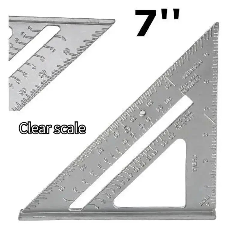Aluminum Alloy Woodworking Triangle Ruler 7 Inch Tool