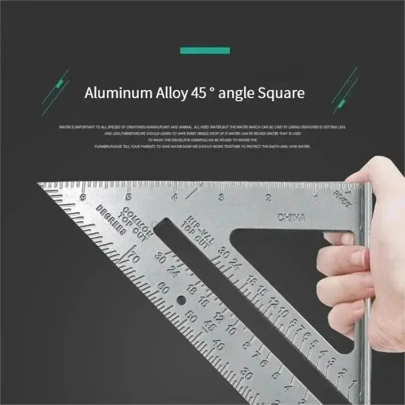Aluminum Alloy Woodworking Triangle Ruler 7 Inch Tool