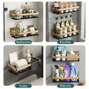 Aluminum Bathroom Shelf Organizer: No-Drill Installation Rack