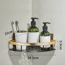 Aluminum Bathroom Shelf Organizer: No-Drill Installation Rack