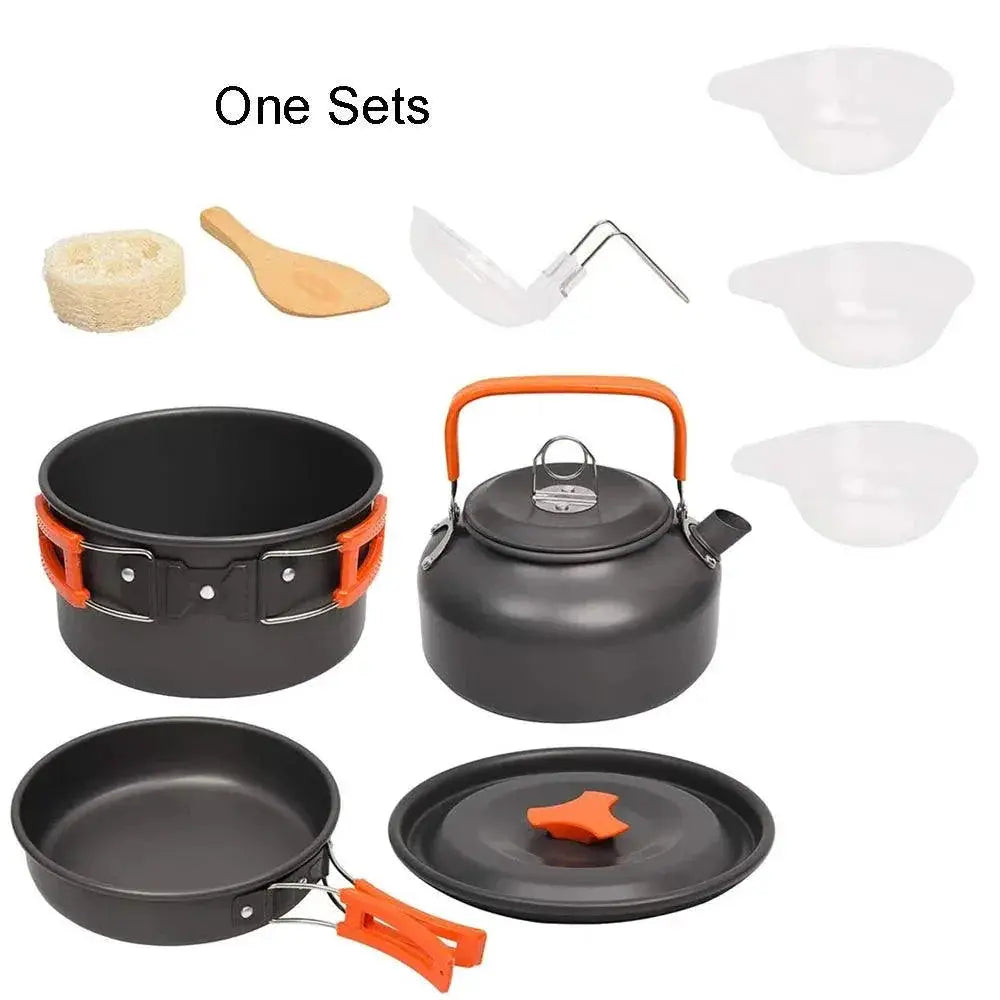 Aluminum Camping Cookware Set Lightweight Outdoor Gear