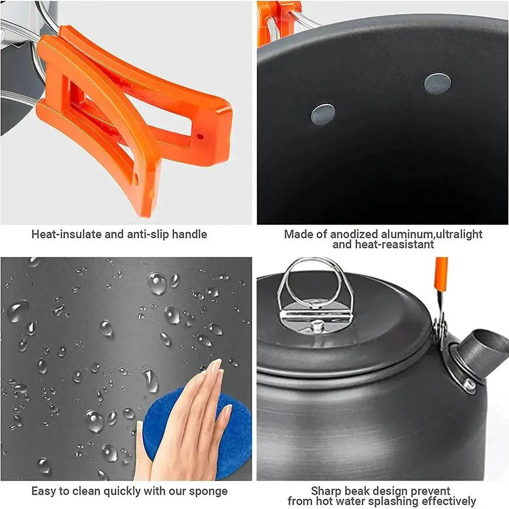 Aluminum Camping Cookware Set Lightweight Outdoor Gear