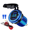 Aluminum Dual USB Car Charger with LED Display Fast Charging