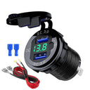 Aluminum Dual USB Car Charger with LED Display Fast Charging