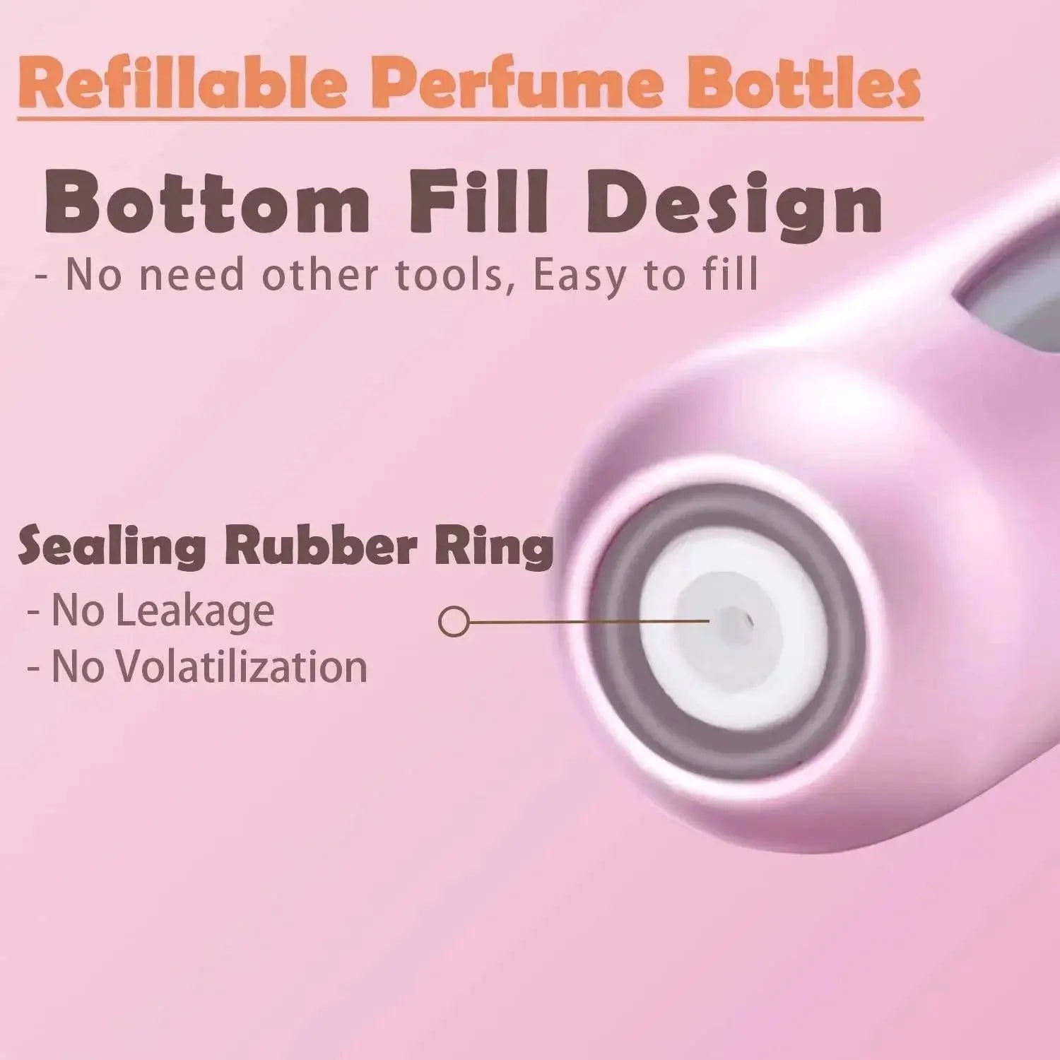 Aluminum Perfume Atomizer Eco Friendly Travel Bottle