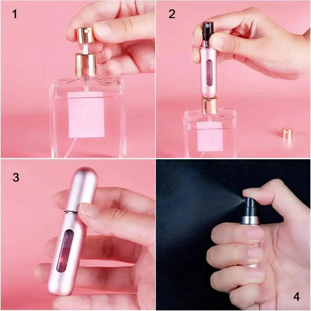 Aluminum Perfume Atomizer Eco Friendly Travel Bottle