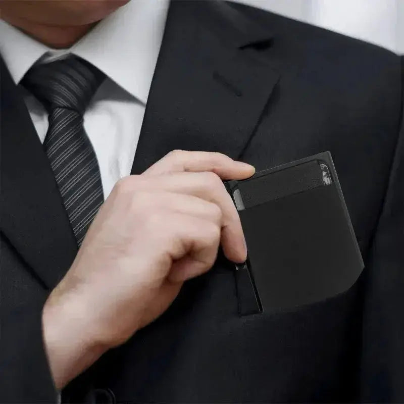 Aluminum RFID Blocking Wallet Slim Pop Up Card Case