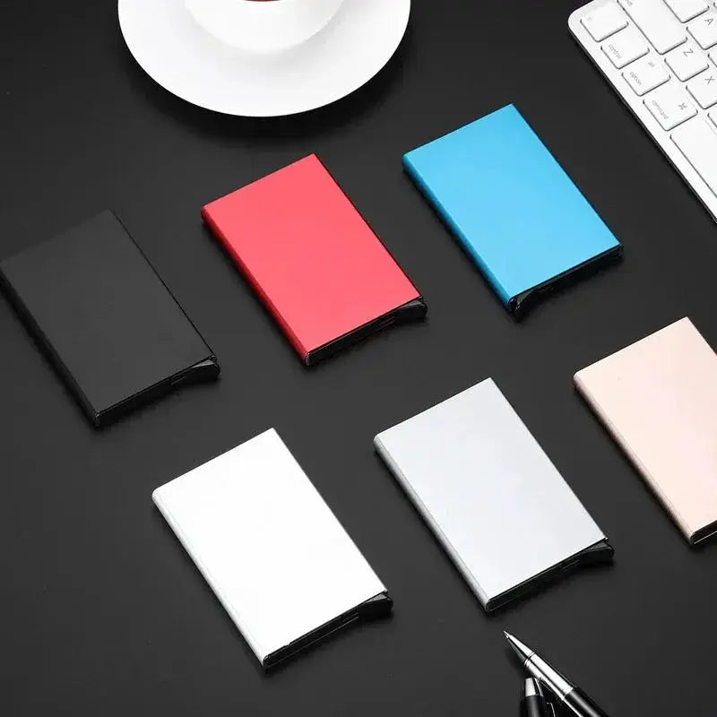 Aluminum RFID Blocking Wallet Slim Pop Up Card Case