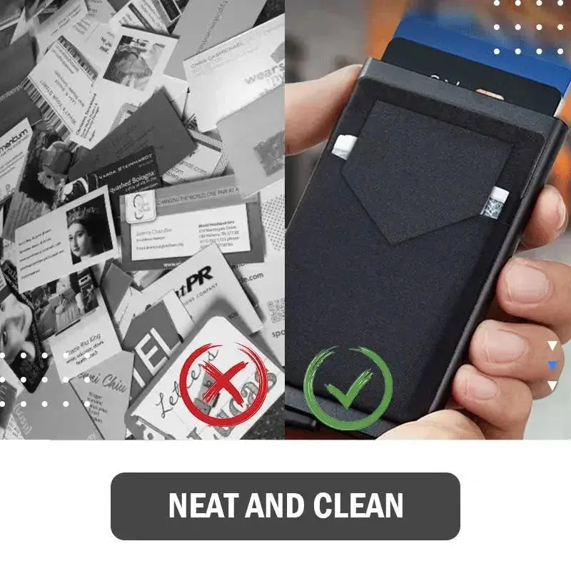 Aluminum RFID Blocking Wallet Slim Pop Up Card Case